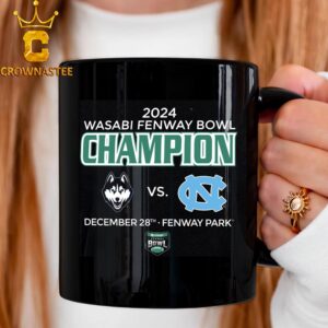 UConn Huskies Football Wasabi Fenway Bowl Champions 2024 Ceramic Mug Cup