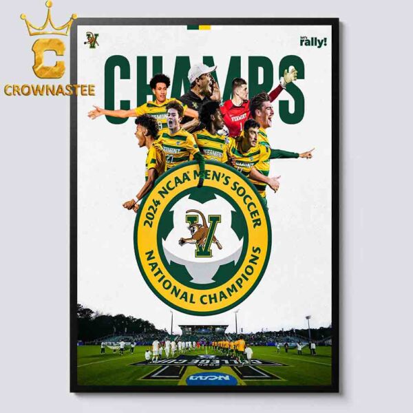 UVM Mens Soccer 2024 NCAA Division 1 Mens Soccer National Champions Home Decor Poster Canvas