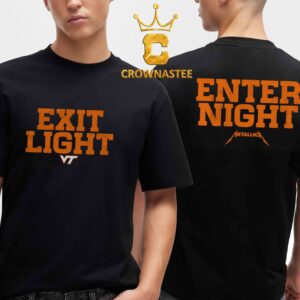 Virginia Tech Hokies x Metallica Exit Light Enter Light Two Sided T-Shirt