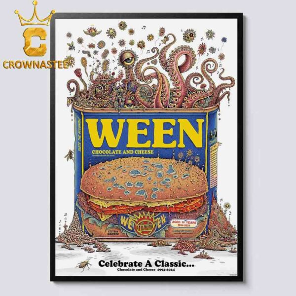 Ween Band Chocolate And Cheese 30th Anniversary Home Decor Poster Canvas