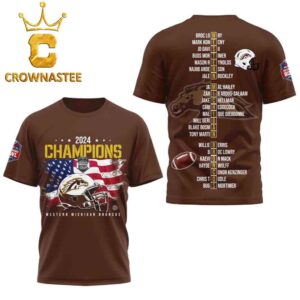 Western Michigan Broncos Football Champions IS4S Salute To Veterans Bowl 2024 All Over Print T-Shirt