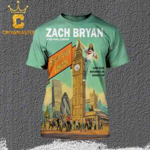 Zach Bryan Steve Takes London 2025 Hyde Park On June 28th 29th All Over Print T-Shirt