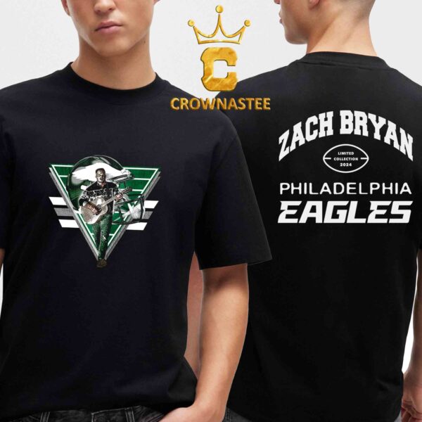 Zach Bryan x Philadelphia Eagles Limited Colection 2024 Two Sided T-Shirt