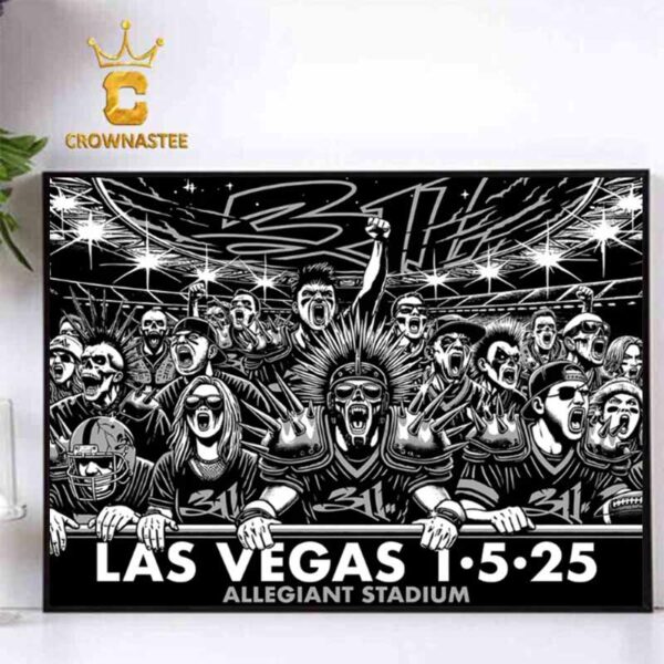 311 Band Game Day Allegiant Stadium On January 5th 2025 Home Decor Poster Canvas