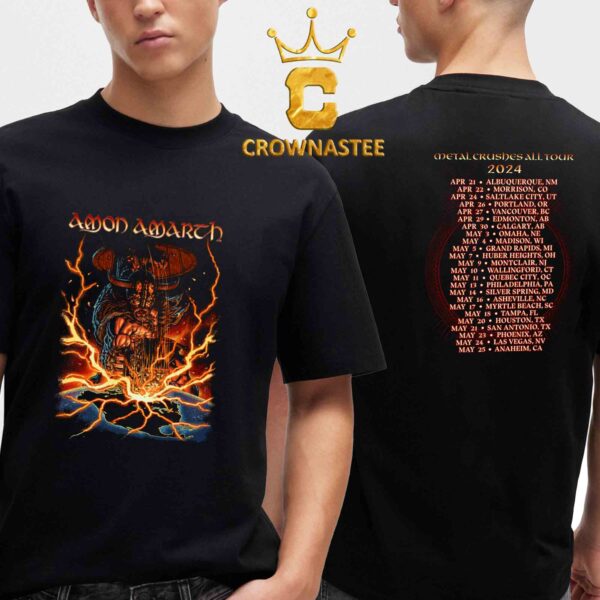 Amon Amarth Metal Crushes All Tour 2024 Two Sided T-Shirt