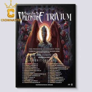 Bullet For My Valentine BFMV Trivium 2025 Tour Dates Home Decor Poster Canvas