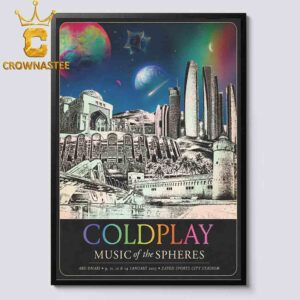 Coldplay Abu Dhabi 2025 Zayed Sports City Stadium On January 9th 11th 12th 14th Music Of Sphere Tour Home Decor Poster Canvas