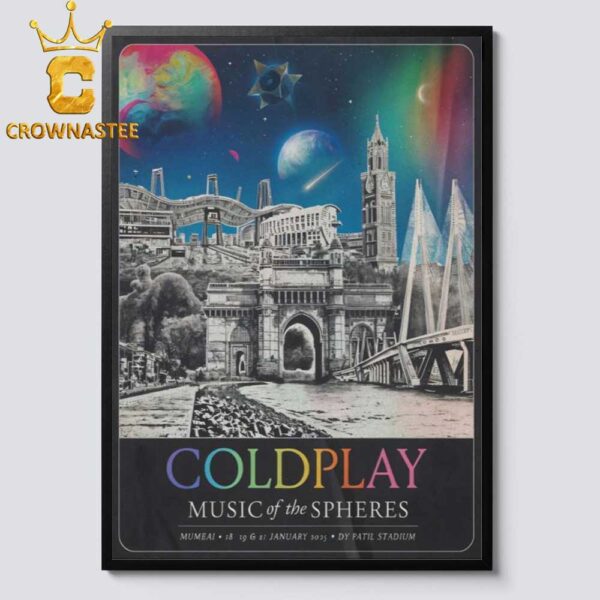 Coldplay Mumbai India 2025 D Y Patil Stadium From January 18th To 21st Home Decor Poster Canvas