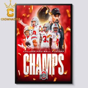 Congrats To Ohio State Buckeyes Football National Champions College Football Playoff Home Decor Poster Canvas