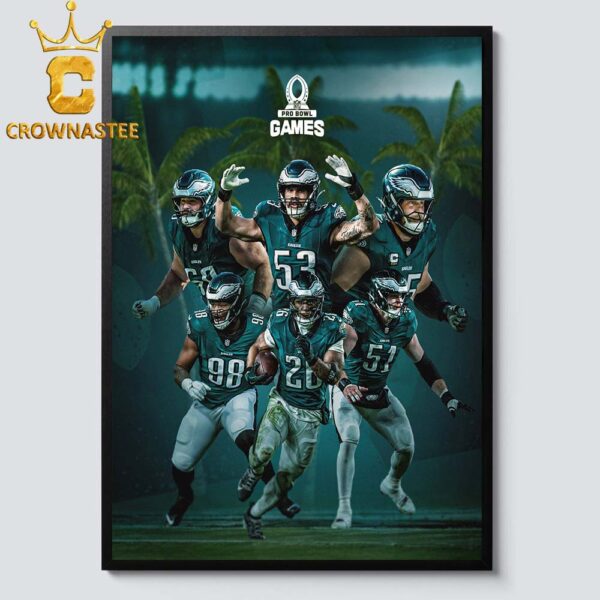 Congratulations To 6 Eagles Pro Bowlers Philadelphia Eagles Pro Bowl Game 2025 Home Decor Poster Canvas Home Decor Poster Canvas