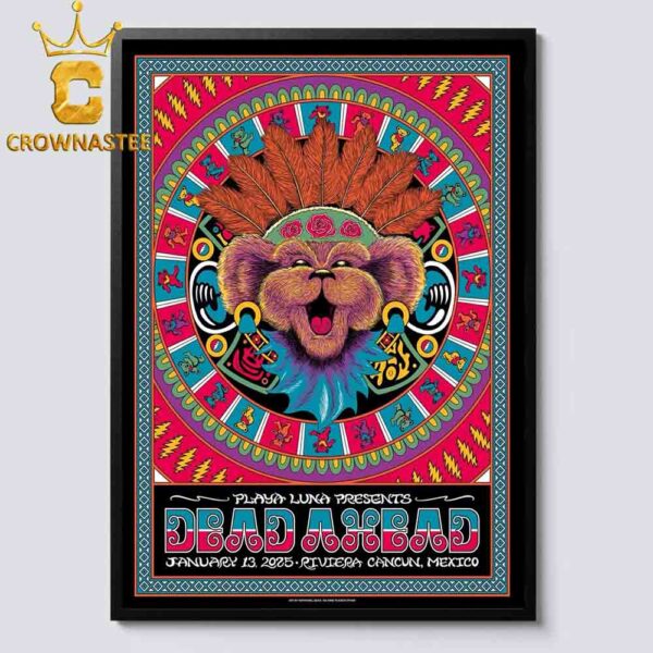 Dead A Head Fest Playa Luna Presents 2025 Riviera Cancun Mexico On January 13th Home Decor Poster Canvas