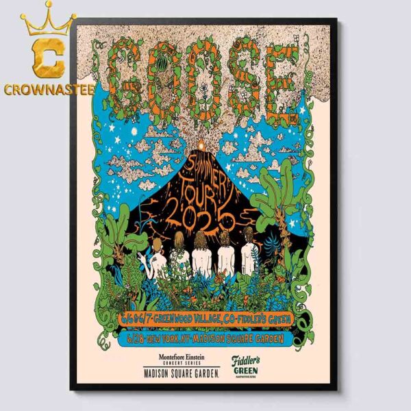 Goose The Band Summer Tour 2025 Greenwood Village CO New York NY On June Home Decor Poster Canvas