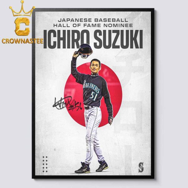 Ichiro Suzuki Japanese Baseball Hall Of Fame Nominee In Tokyo Home Decor Poster Canvas