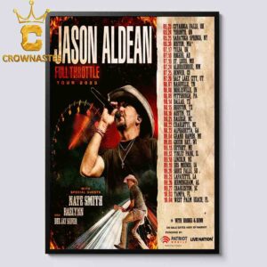 Jason Aldean Full Throttle 2025 Tour Dates Home Decor Poster Canvas