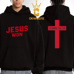 Jesus Won Ohio State Buckeyes Football TreVeyon Henderson Teammates Edition Two Sided Hoodie