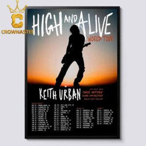 Keith Urban High And Alive 2025 Tour Dates Home Decor Poster Canvas