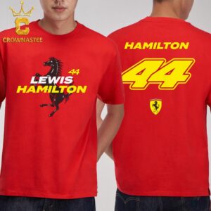 Lewis Hamilton LH44 Scuderia Ferrari HP Two Sided T-Shirt Hoodie