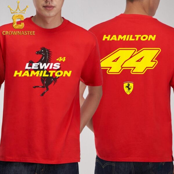 Lewis Hamilton LH44 Scuderia Ferrari HP Two Sided T-Shirt Hoodie