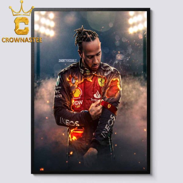 Lewis Hamilton Mercedes AMG PETRONAS F1 To Scuderia Ferrari HP Home Decor Poster Canvas