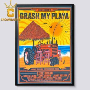 Luke Bryan’s Crash My Playa 2025 Riviera Cancun Mexico On January 15th 18th Home Decor Poster Canvas