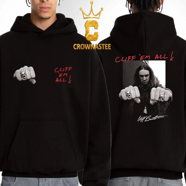 Metallica Cliff Burton Cliff Fists Two Sided Hoodie