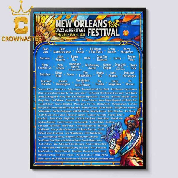 New Orleans Jazz And Heritage Festival 2025 Lineup Home Decor Poster Canvas