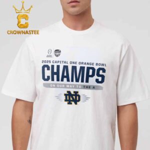 Notre Dame Fighting Irish College Football Playoff 2025 Orange Bowl Champions Locker Room Unisex T-Shirt