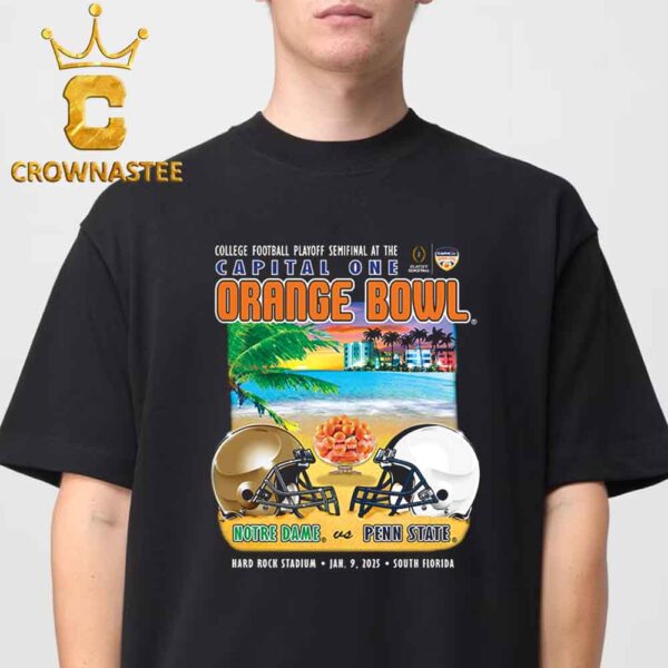 Notre Dame Vs Penn State College Football Semifinal Capital One Orange Bowl 2025 Classic T-Shirt