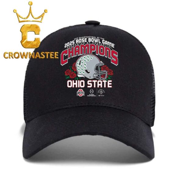 Ohio State Buckeyes College Football Playoff 2025 Rose Bowl Champions Victory Ahead Classic Hat Cap