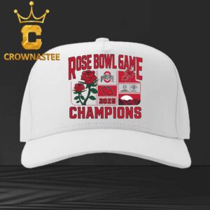 Ohio State Buckeyes College Football Playoff 2025 Rose Bowl Champions Victory Ahead Classic Hat Cap Snapback