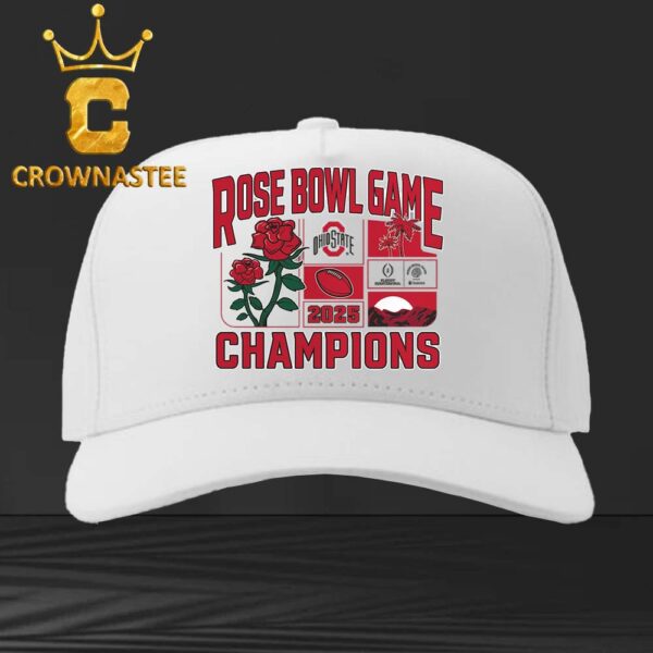 Ohio State Buckeyes College Football Playoff 2025 Rose Bowl Champions Victory Ahead Classic Hat Cap Snapback