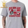 Ohio State Buckeyes College Football Playoff 2025 Rose Bowl Champions Victory Ahead Two Sided T-Shirt