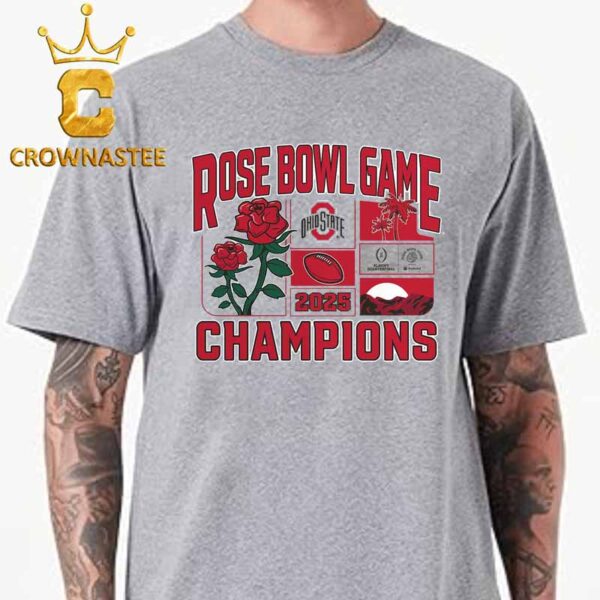 Ohio State Buckeyes College Football Playoff 2025 Rose Bowl Champions Victory Ahead Classic T-Shirt Hoodie Sweater