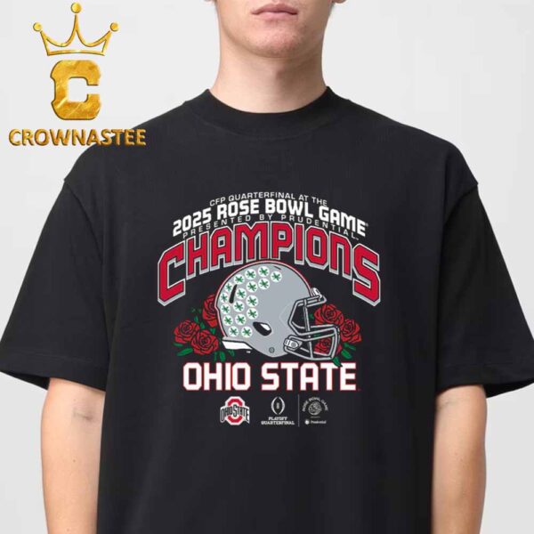 Ohio State Buckeyes College Football Playoff 2025 Rose Bowl Champions Victory Ahead Unisex T Shirt Hoodie Sweater