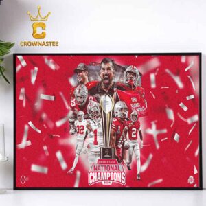 Ohio State Buckeyes Football 2024 National Champions College Football Playoff Home Decor Poster Canvas