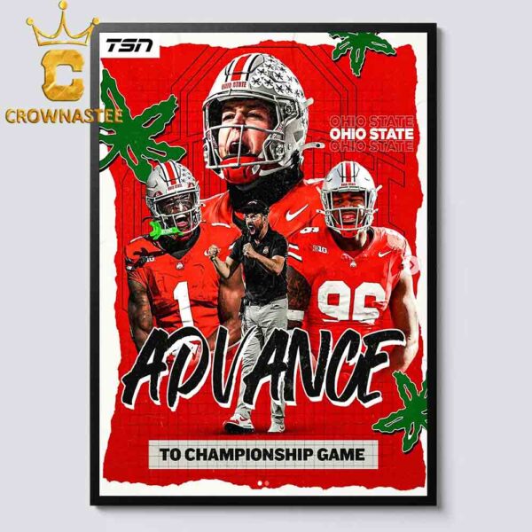 Ohio State Buckeyes Football 2025 Cotton Bowl Champions Advance To National Championship Home Decor Poster Canvas