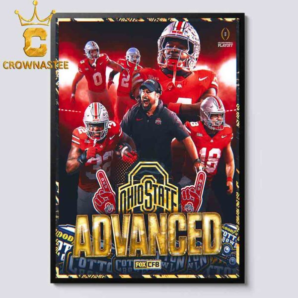 Ohio State Buckeyes Football 2025 Cotton Bowl Champions Advance To The National Championship Home Decor Poster Canvas