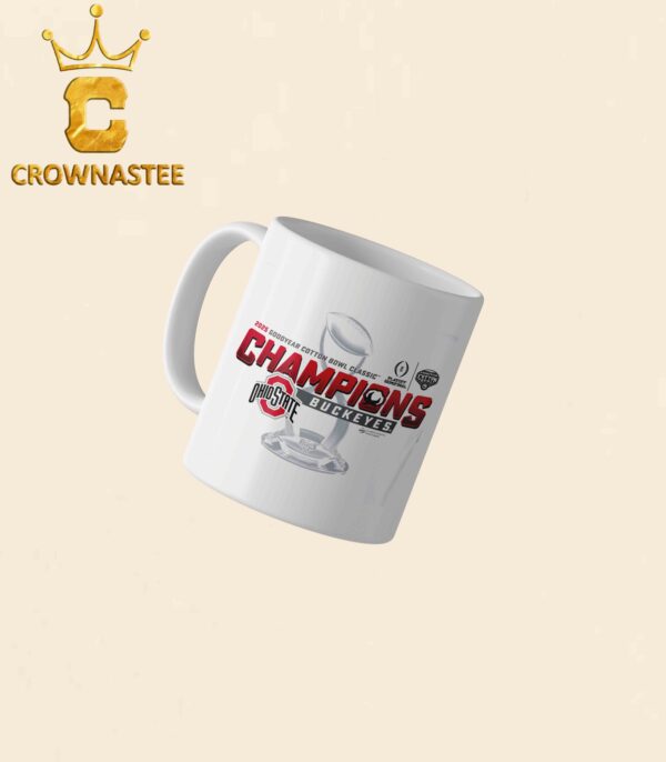 Ohio State Buckeyes Football 2025 Goodyear Cotton Bowl Classic Champions Ceramic Mug Cup