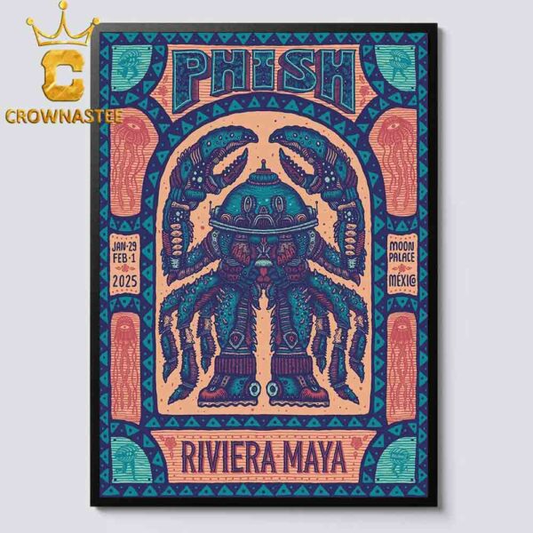 Phish Band Riviera Maya Moon Palace Cancun Mexico On January 29th February 1st 2025 Home Decor Poster Canvas