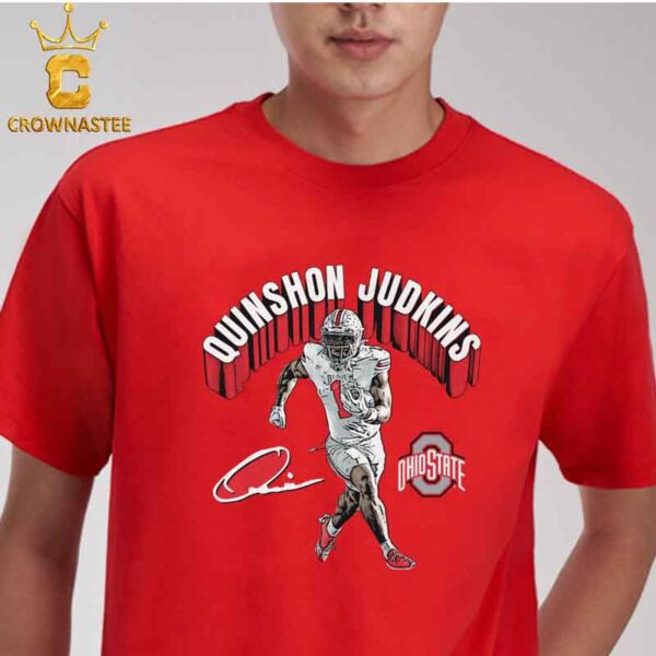 Quinshon Judkins Ohio State Buckeyes Football Signed Unisex T-Shirt