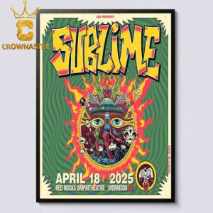 Sublime Band Red Rocks Amphitheatre 2025 Morrison CO On April 18th Home Decor Poster Canvas