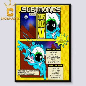 Subtronics Cyclops Rocks V Red Rocks Amphitheatre 2025 Morrison CO On April 24th 25th Home Decor Poster Canvas