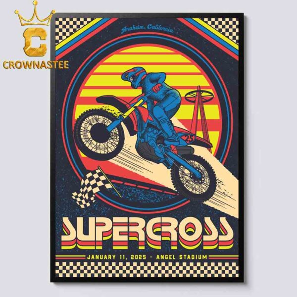 Supercross Angel Stadium 2025 Anaheim California On January 11th Home Decor Poster Canvas