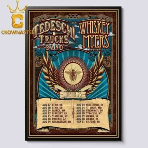 Tedeschi Trucks Band Whiskey Myers Live In 2025 Tour Dates Home Decor Poster Canvas