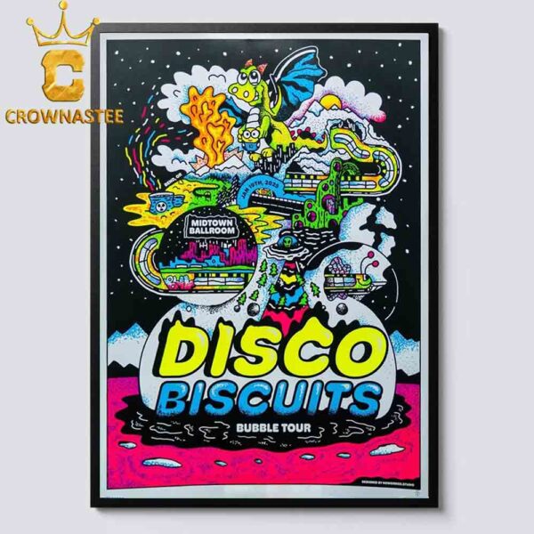 The Disco Biscuits Bend OR  2025 Midtown Ballroom On January 19th Bubble Tour Home Decor Poster Canvas