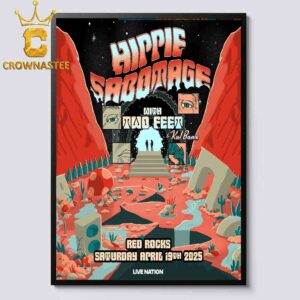The Hippie Sabotage Red Rocks Amphitheatre 2025 Morrison CO On April 19th Home Decor Poster Canvas
