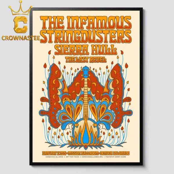 The Infamous Stringdusters Mission Ballroom 2025 Denver Colorado On January 11th Home Decor Poster Canvas