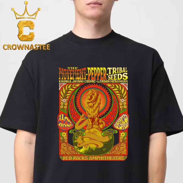 The Movement Pepper And Tribal Seeds Red Rock Amphitheatre On April 27th 2025 Morrison Colorado Classic T-Shirt