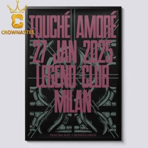 Touché Amoré Band Legend Club Milan On January 27th 2025 Home Decor Poster Canvas