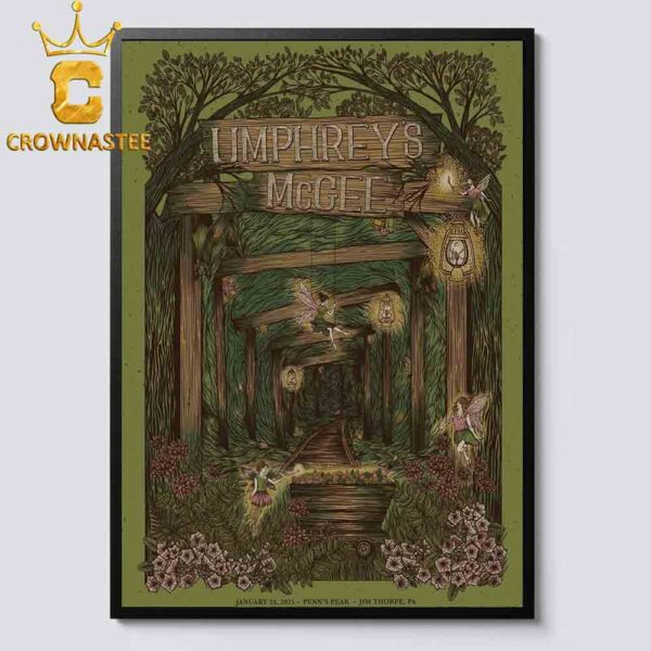 Umphrey’s McGee Penns Peak 2025 Jim Thorpe PA On January 24th Home Decor Poster Canvas